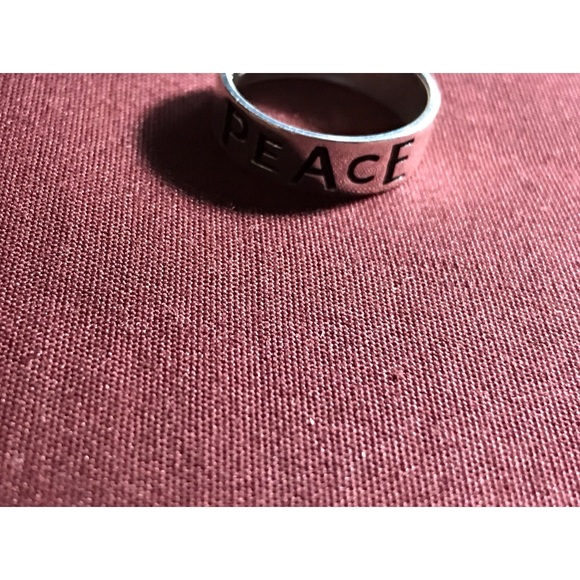 Sterling Silver Peace Band Ring Size 8 - Picture 11 of 16